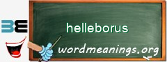 WordMeaning blackboard for helleborus